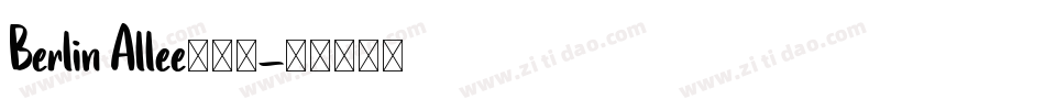 Berlin Allee转换器字体转换